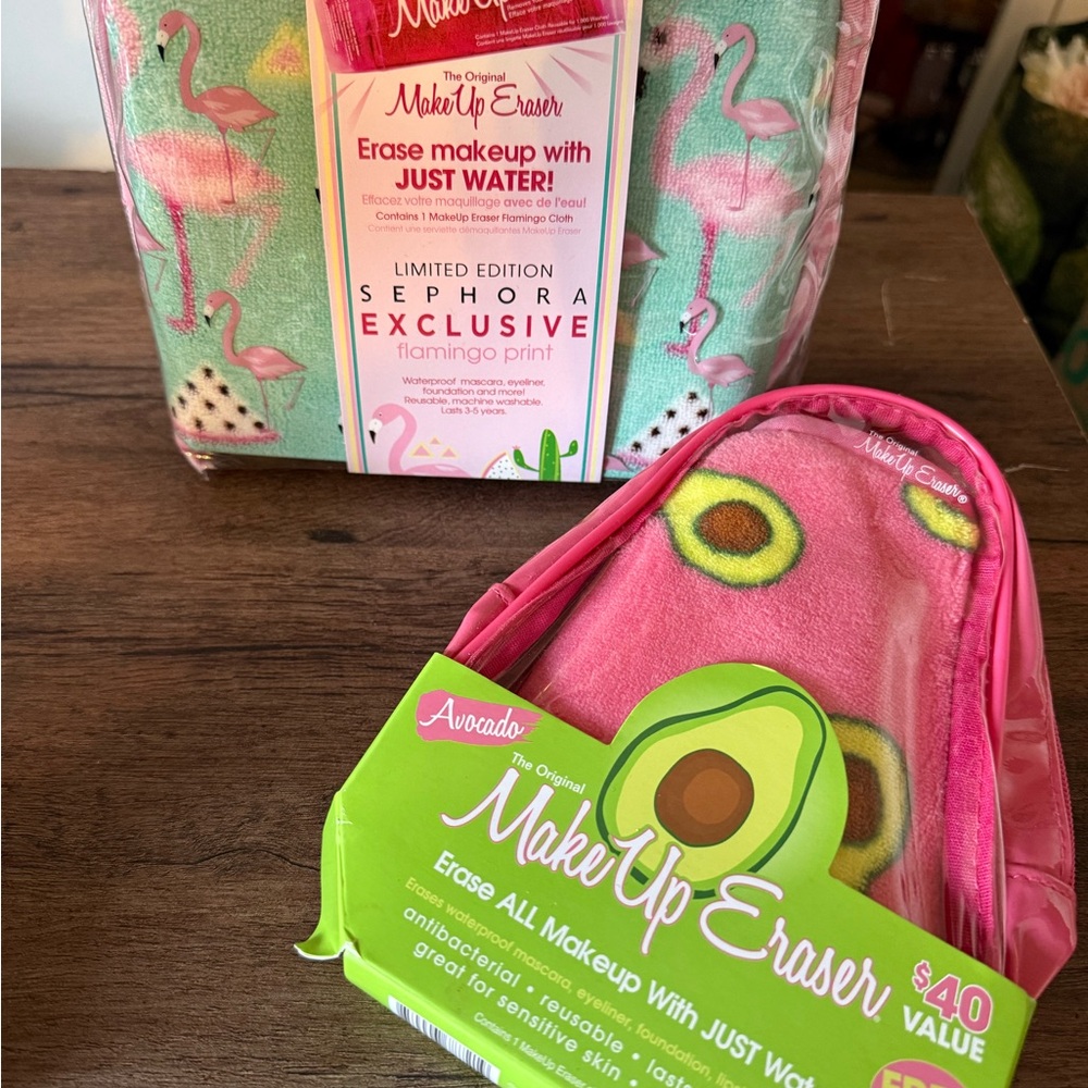 MakeUp Eraser Flamingo Pink and Avocado Set